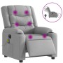 Electric Massage Recliner Light Gray Fabric by , Armchairs - Ref: Foro24-3206570, Price: 296,99 €, Discount: %