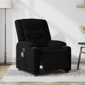 Sillón reclinable de masaje eléctrico tela negro de , Sillones - Ref: Foro24-3206572, Precio: 267,99 €, Descuento: %