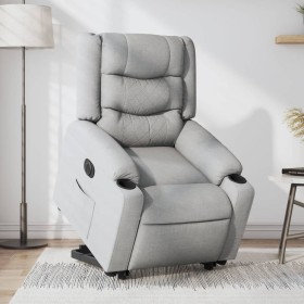 Sillón eléctrico reclinable elevable de tela gris claro de , Sillones - Ref: Foro24-3206579, Precio: 347,99 €, Descuento: %