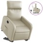 Sillón reclinable elevable cuero artificial color crema de , Sillones - Ref: Foro24-3206750, Precio: 267,19 €, Descuento: %