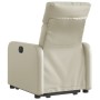 Sillón reclinable elevable cuero artificial color crema de , Sillones - Ref: Foro24-3206750, Precio: 286,99 €, Descuento: %