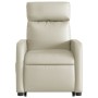 Sillón reclinable elevable cuero artificial color crema de , Sillones - Ref: Foro24-3206750, Precio: 286,99 €, Descuento: %