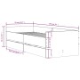 Estructura de cama con cajones roble marrón 75x190 cm de , Camas y somieres - Ref: Foro24-3207363, Precio: 166,64 €, Descuent...