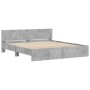 Estructura de cama con cabecero gris hormigón 180x200 cm de , Camas y somieres - Ref: Foro24-3207465, Precio: 207,54 €, Descu...