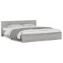 Estructura de cama con cabecero gris Sonoma 180x200 cm de , Camas y somieres - Ref: Foro24-3207467, Precio: 177,85 €, Descuen...