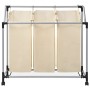 Laundry separator with 3 cream-colored steel bags by vidaXL, Laundry baskets - Ref: Foro24-282427, Price: 41,44 €, Discount: %