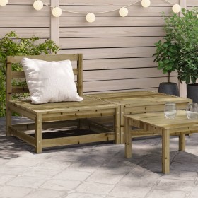 Garden sofa without armrests with pine wood footrest by , Modular outdoor sofas - Ref: Foro24-837962, Price: 106,99 €, Discou...