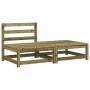 Garden sofa without armrests with pine wood footrest by , Modular outdoor sofas - Ref: Foro24-837962, Price: 106,99 €, Discou...