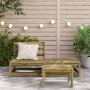 Garden sofa without armrests with pine wood footrest by , Modular outdoor sofas - Ref: Foro24-837962, Price: 106,99 €, Discou...