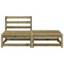 Garden sofa without armrests with pine wood footrest by , Modular outdoor sofas - Ref: Foro24-837962, Price: 106,99 €, Discou...