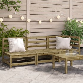 3-seater garden sofa in impregnated pine wood by , Modular outdoor sofas - Ref: Foro24-837955, Price: 169,21 €, Discount: %