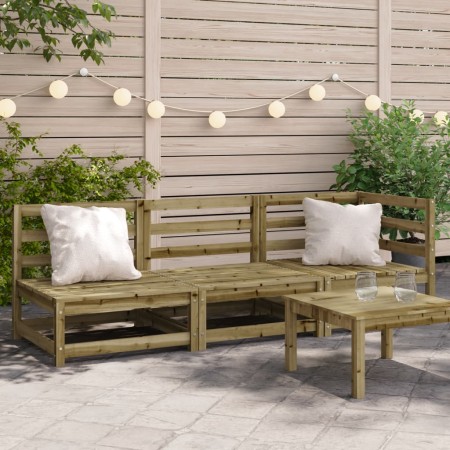 3-Sitzer-Gartensofa aus imprägniertem Kiefernholz von , Modulare Sofas für den Außenbereich - Ref: Foro24-837955, Preis: 168,...