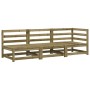 3-seater garden sofa in impregnated pine wood by , Modular outdoor sofas - Ref: Foro24-837955, Price: 169,21 €, Discount: %