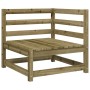 3-seater garden sofa in impregnated pine wood by , Modular outdoor sofas - Ref: Foro24-837955, Price: 169,21 €, Discount: %