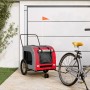 Pet Bicycle Trailer Iron Oxford Cloth Red Gray by , pet strollers - Ref: Foro24-93859, Price: 109,25 €, Discount: %