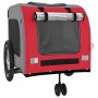 Pet Bicycle Trailer Iron Oxford Cloth Red Gray by , pet strollers - Ref: Foro24-93859, Price: 109,25 €, Discount: %