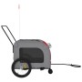 Pet Bicycle Trailer Iron Oxford Cloth Red Gray by , pet strollers - Ref: Foro24-93859, Price: 109,25 €, Discount: %