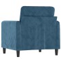 Sillón de terciopelo azul 60 cm de , Sofás - Ref: Foro24-359431, Precio: 165,82 €, Descuento: %