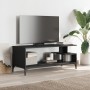 TV cabinet engineered wood and black steel 102x40x41 cm by , TV Furniture - Ref: Foro24-842411, Price: 55,41 €, Discount: %