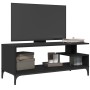 Mueble de TV madera de ingeniería y acero negro 102x40x41 cm de , Muebles TV - Ref: Foro24-842411, Precio: 55,51 €, Descuento: %