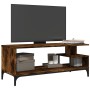 TV cabinet engineered wood and black steel 102x40x41 cm by , TV Furniture - Ref: Foro24-842413, Price: 53,88 €, Discount: %