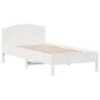 Estructura de cama con cabecero madera pino blanco 75x190 cm de , Camas y somieres - Ref: Foro24-842627, Precio: 85,37 €, Des...