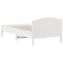 Estructura de cama con cabecero madera pino blanco 75x190 cm de , Camas y somieres - Ref: Foro24-842627, Precio: 85,37 €, Des...