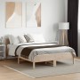 Estructura de cama con cabecero madera maciza pino 135x190 cm de , Camas y somieres - Ref: Foro24-842606, Precio: 107,58 €, D...