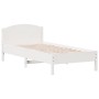 Estructura de cama con cabecero madera de pino blanca 90x200 cm de , Camas y somieres - Ref: Foro24-842619, Precio: 93,70 €, ...