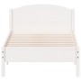 White pine wood bed frame with headboard 90x200 cm by , Beds and slatted bases - Ref: Foro24-842619, Price: 93,99 €, Discount: %