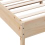 Bed frame with solid pine wood headboard 120x190 cm by , Beds and slatted bases - Ref: Foro24-842610, Price: 103,58 €, Discou...