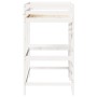 Loft bed with solid white pine wood desk 100x200 cm by , Beds and slatted bases - Ref: Foro24-842847, Price: 247,17 €, Discou...