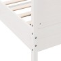 Bed frame with white pine wood headboard 75x190 cm by , Beds and slatted bases - Ref: Foro24-842575, Price: 98,26 €, Discount: %