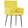 Sillas de comedor con reposabrazos 2 unidades tela amarillo de vidaXL, Sillas de comedor - Ref: Foro24-281847, Precio: 150,20...