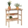 Plant table with shelves solid fir wood 78x38x82.5cm by , Pot stands - Ref: Foro24-156352, Price: 49,46 €, Discount: %