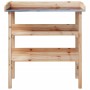 Plant table with shelves solid fir wood 78x38x82.5cm by , Pot stands - Ref: Foro24-156352, Price: 49,46 €, Discount: %