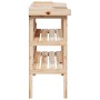 Plant table with shelves solid fir wood 78x38x82.5cm by , Pot stands - Ref: Foro24-156352, Price: 49,46 €, Discount: %