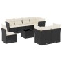 8-piece garden sofa set and black synthetic rattan cushions by , Garden sets - Ref: Foro24-3217936, Price: 657,95 €, Discount: %