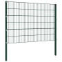 Fence panel with green iron posts 1.7x1.2 m by vidaXL, fence panels - Ref: Foro24-144934, Price: 102,20 €, Discount: %