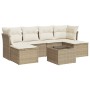 7-piece garden sofa set and beige synthetic rattan cushions by , Garden sets - Ref: Foro24-3218018, Price: 474,21 €, Discount: %