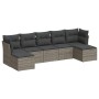 7-piece garden sofa set with gray PE rattan cushions by , Garden sets - Ref: Foro24-3218030, Price: 406,94 €, Discount: %