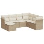 Set sofás de jardín 7 piezas y cojines ratán sintético beige de , Conjuntos de jardín - Ref: Foro24-3217988, Precio: 512,99 €...