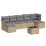 Gartensofa-Set mit beigen Kissen 8 Stück PE-Rattan von , Gartensets - Ref: Foro24-3218039, Preis: 511,54 €, Rabatt: %