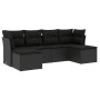 6-teiliges Gartensofa-Set und schwarze synthetische Rattankissen von , Gartensets - Ref: Foro24-3218005, Preis: 315,39 €, Rab...