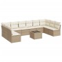 11-teiliges Gartensofa-Set mit beigen synthetischen Rattankissen von , Gartensets - Ref: Foro24-3218098, Preis: 777,80 €, Rab...