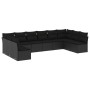 Set de sofás de jardín 10 pzas cojines ratán sintético negro de , Conjuntos de jardín - Ref: Foro24-3218085, Precio: 556,35 €...