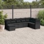 8-teiliges Gartensofa-Set und schwarze synthetische Rattankissen von , Gartensets - Ref: Foro24-3218045, Preis: 475,51 €, Rab...