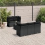 6-teiliges Gartensofa-Set und schwarze synthetische Rattankissen von , Gartensets - Ref: Foro24-3217245, Preis: 376,36 €, Rab...