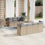 Garden sofa set with beige cushions 8 pcs PE rattan by , Garden sets - Ref: Foro24-3217279, Price: 530,99 €, Discount: %