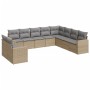 Gartensofa-Set mit beigen Kissen, 10-teilig, synthetisches Rattan von , Gartensets - Ref: Foro24-3219159, Preis: 694,67 €, Ra...